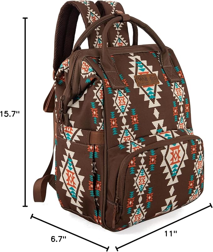Montana West Wrangler Callie Diaper Bag Backpack with Stroller Straps Multifunction Baby Travel Bag WG2204-9110CF