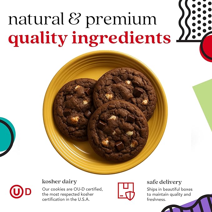 David's Cookies Fresh Baked Decadent Jumbo Smores Cookies Gift Basket Tin - Flavorful Gourmet Cookies - Ideal Food Gift for Corporate, Birthday, Fathers and Mothers Day, Get Well and Other Special Occasions - 2 lb (8 pcs)