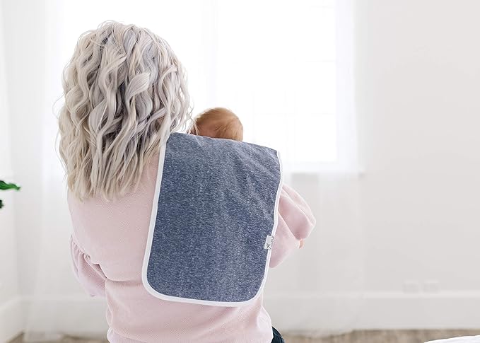 Copper Pearl Premium Baby Burp Cloths - 3-Pack Large Cotton Burp Cloths, Extra Soft Spit Up Rags with 3 Absorbent Layers, Perfect for Baby Boy and Baby Girl Gifts (21" x 10" Size, Lennon Set)