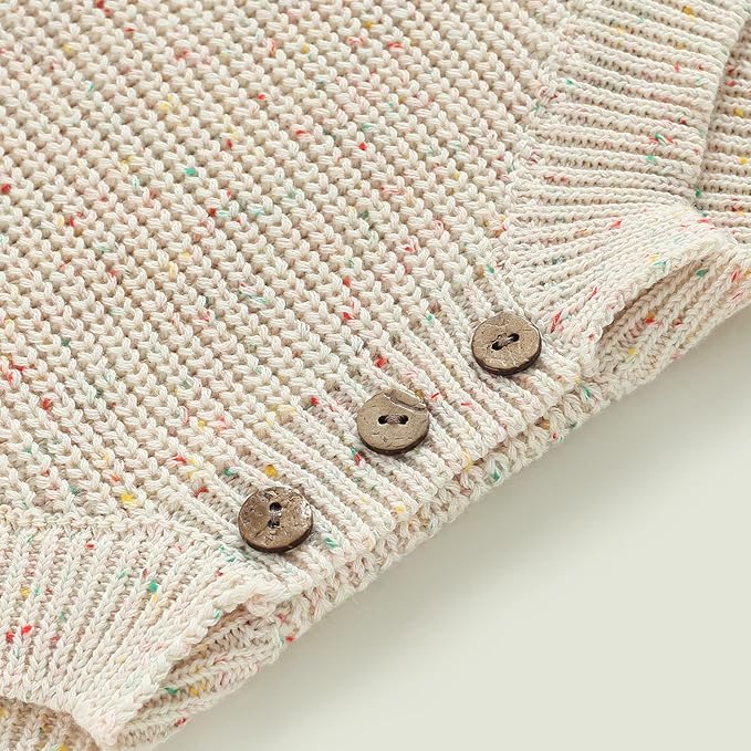 FYBITBO Baby Girl Boy Sweater Knit Oversized Pullover Sweatshirt Romper Onesie Warm Fall Winter Clothes Outfit Newborn