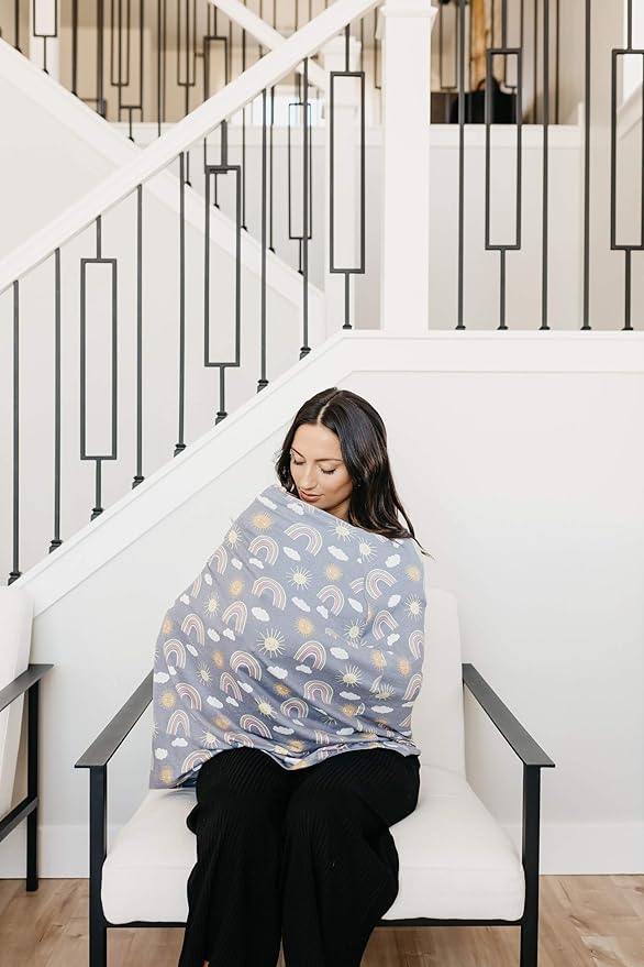 Copper Pearl Multi-Use Cover: Car Seat Covers, Nursing Cover, and Stroller Cover for Sun - Stretchy Fabric, All-Season Use, Stylish Designs, Easy Access for Moms - Hope