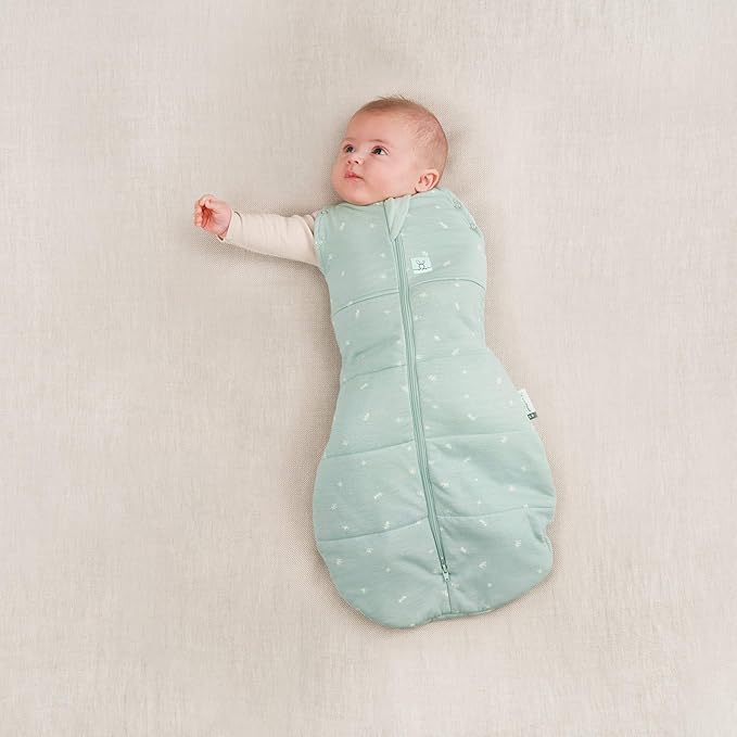 ergoPouch Cocoon Swaddle Sack 0.2 TOG - Baby Sleep Sack, Gentle Snug Fit Helps Calm Startle Reflex, Ideal for Arms In/Out Sleeping, Soft Breathable Fabric for Better Sleep (0 Months, Sage)