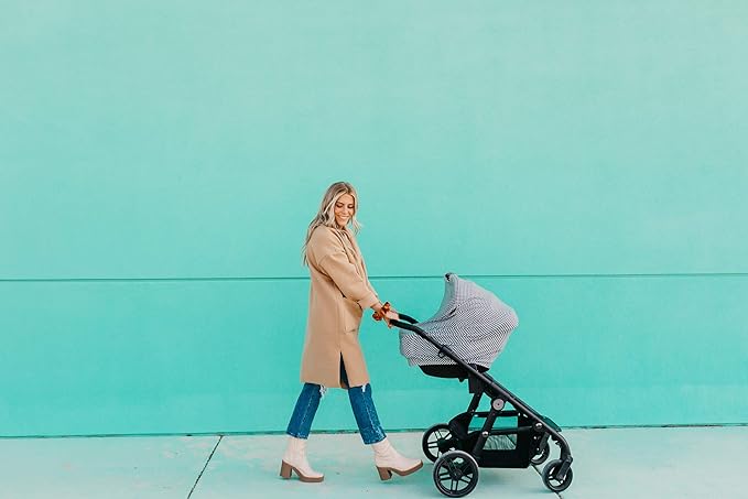 Baby Car Seat Cover Canopy and Nursing Cover Multi-Use Stretchy 5 in 1 Gift "Nash" by Copper Pearl