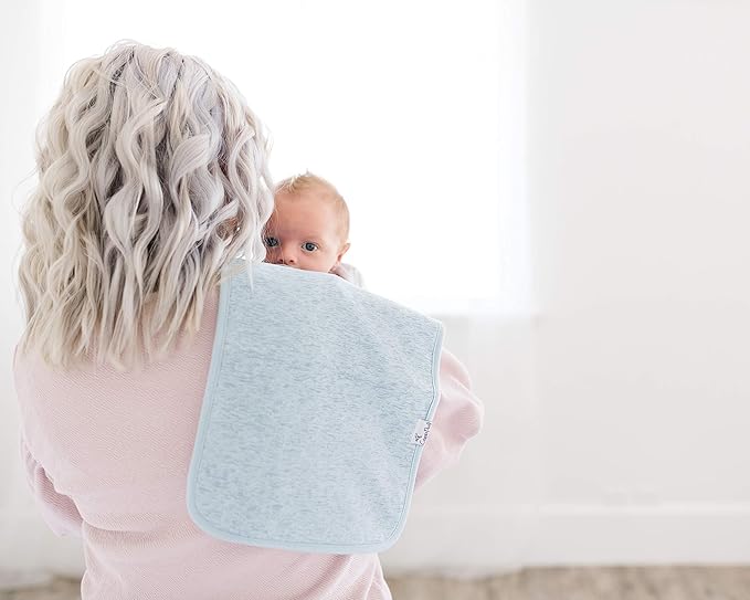 Copper Pearl Premium Baby Burp Cloths - 3-Pack Large Cotton Burp Cloths, Extra Soft Spit Up Rags with 3 Absorbent Layers, Perfect for Baby Boy and Baby Girl Gifts (21" x 10" Size, Lennon Set)