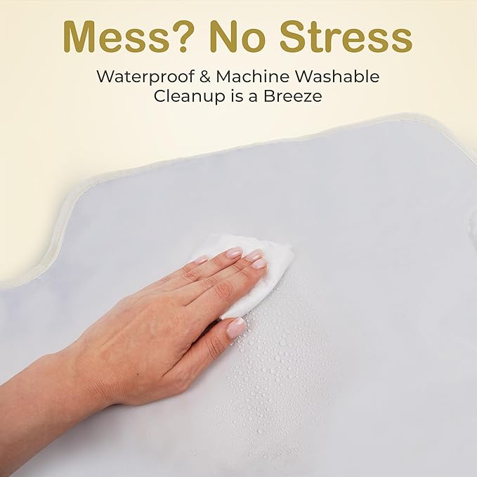 Portable Diaper Changing Pad - Newborn Essentials, Waterproof, Extra Wide & Long, Padded Foldable Wipeable Mat, Travel Bag, Baby Registry Gift, Wipes Pocket, Eco-Friendly (Yellow)