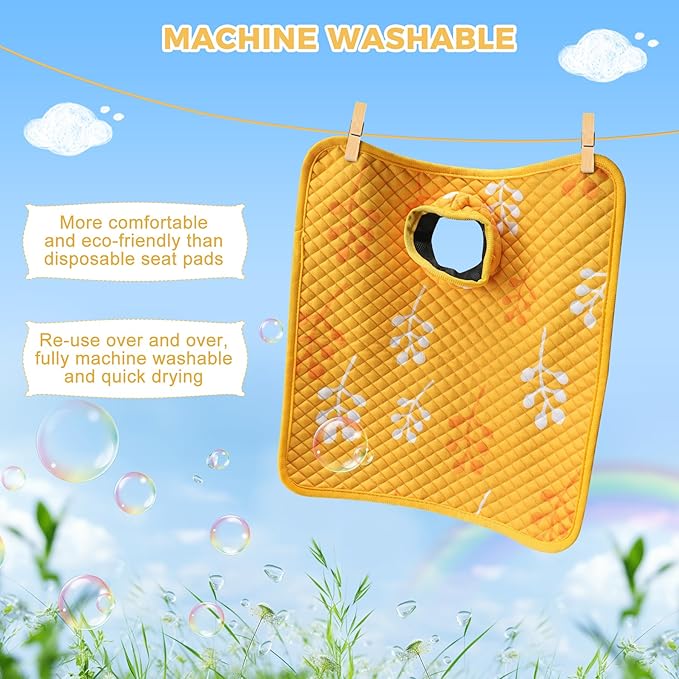 Car Seat Protector for Potty Training, 2 Pack Waterproof CarSeat Liner Toilet Training for Baby Infant Toddler, Dry Seat Piddle Pads Cover for Strollers (Yellow)