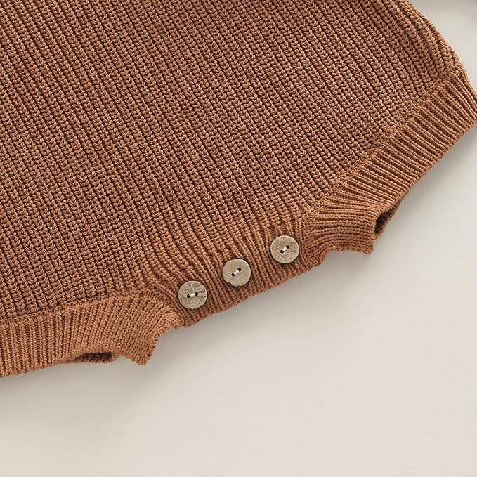 FYBITBO Baby Girl Boy Sweater Knit Oversized Pullover Sweatshirt Romper Onesie Warm Fall Winter Clothes Outfit Newborn