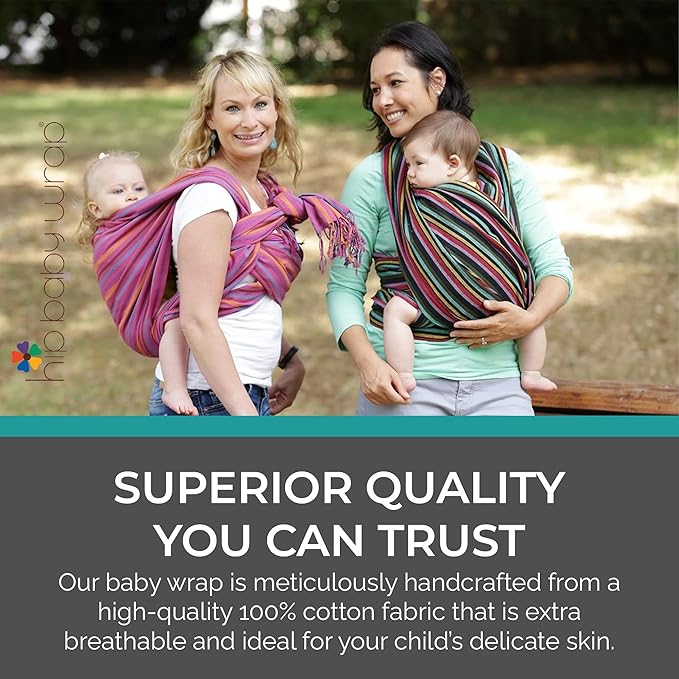 Woven Wrap Baby Carrier for Infants and Toddlers (Summer Rainbow)