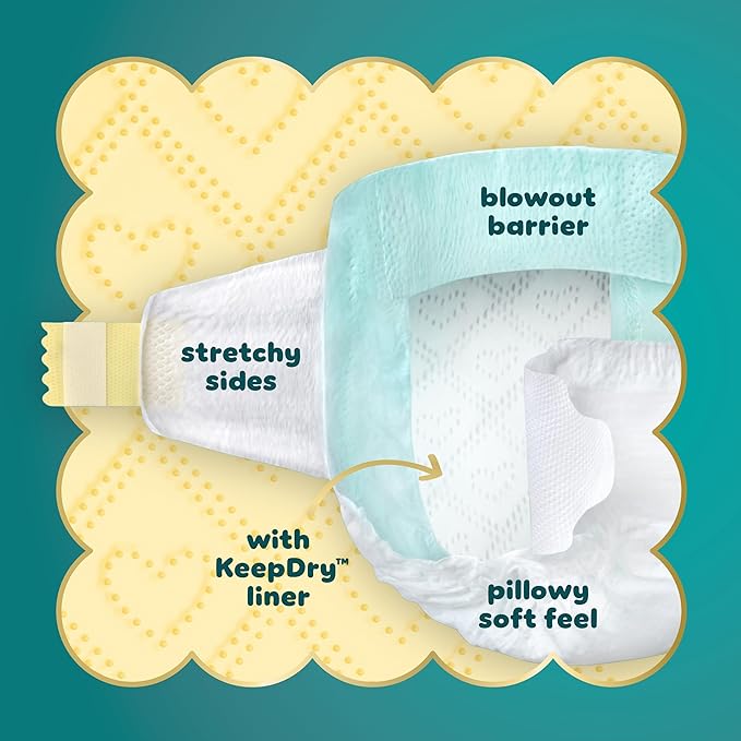 Pampers Baby Diapers - Swaddlers - Size 5, 132 Count, Ultra Absorbent Disposable Infant Diaper