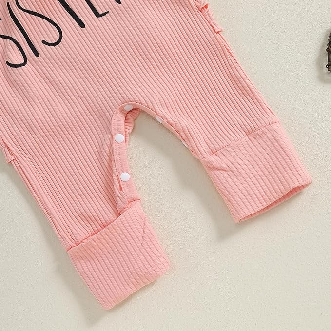 Newborn Girl Clothes Baby Girl Coming Home Outfit Zipper One-piece Outfits Ruffle Footie Bodysuit Jumpsuit Headband