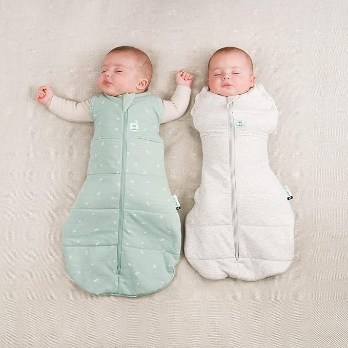 ergoPouch Cocoon Swaddle Sack 0.2 TOG - Baby Sleep Sack, Gentle Snug Fit Helps Calm Startle Reflex, Ideal for Arms In/Out Sleeping, Soft Breathable Fabric for Better Sleep (0 Months, Sage)