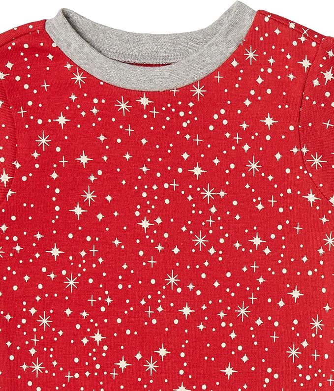 HonestBaby 4 Piece Pajamas Sleepwear Pjs 100% Organic Cotton for Infant Baby and Toddler Boys, Girls, Unisex