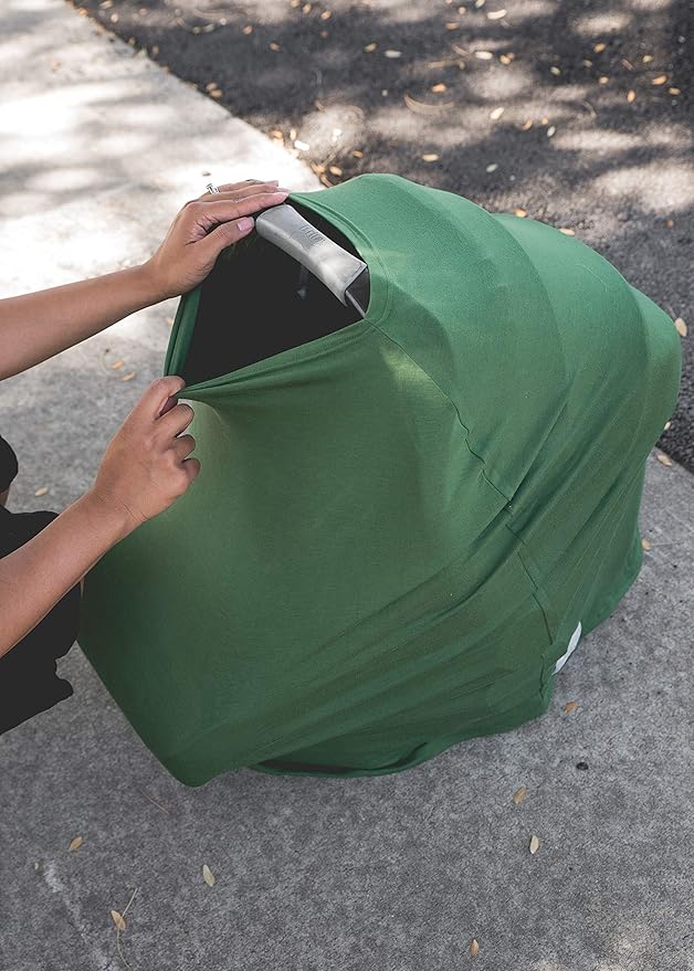 Copper Pearl Multi-Use Cover: Car Seat Covers, Nursing Cover, and Stroller Cover for Sun - Stretchy Fabric, All-Season Use, Stylish Designs, Easy Access for Moms - Alder