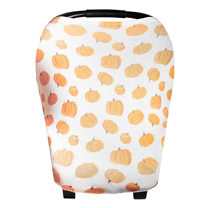 Baby Car Seat Cover Canopy and Nursing Cover Multi-Use Stretchy 5 in 1 Gift "Patch" by Copper Pearl