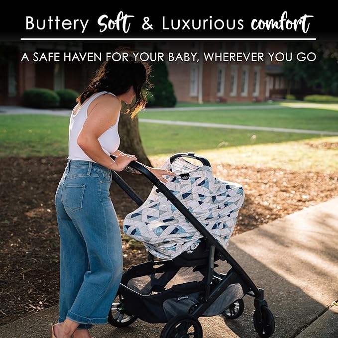 Milk Snob Original 5-in-1 Cover - Nursing Cover for Breastfeeding - Baby Car Seat Cover, Carseat Canopy & Stroller - Essential All-in-One Cover - Gift for Mom, Baby (Levi)