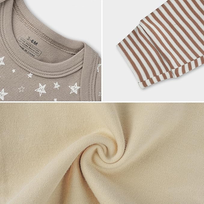 Baby Newborn Layette 10-Piece Sets Cotton Bodysuits Pants Sets for Baby Boys Girls Toddler Unisex Baby Gift Set