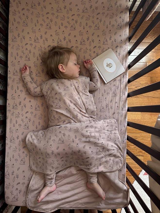 GUNAMUNA günamüna Unisex Baby, Toddler Wearable Blanket, Sleeping Bag Bamboo Rayon, Sleep Sack with Diaper Zipper, 1.0 TOG