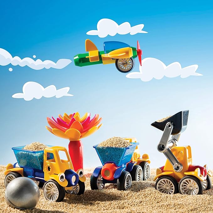 Play Brainy Magnetic Toy Cars Set – 90 Pieces (Montessori Educational Toy for Toddlers and Preschoolers) Helps with Developmental Skills