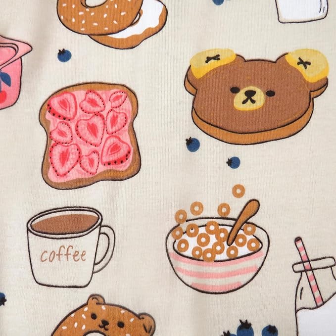 HonestBaby baby-girls 2-piece Pajamas Sleepwear Pjs 100% Organic Cotton for Baby, Toddler, Kids, Girl