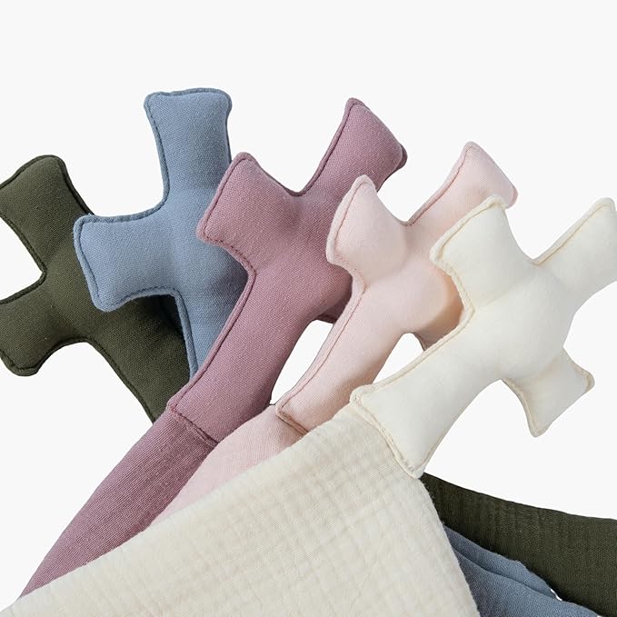 Cross Lovey, Cross Security Blanket, Christian Lovey, Christian Baby Gift, Baptism Gift, Easter Gift, Newborn Baby Gift, Blessing Blanket, Christian Gift (Olive)