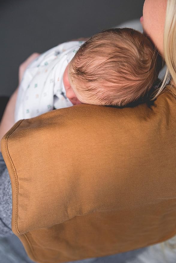 Copper Pearl Premium Baby Burp Cloths - 3-Pack Large Cotton Burp Cloths, Extra Soft Spit Up Rags with 3 Absorbent Layers, Perfect for Baby Boy and Baby Girl Gifts (21" x 10" Size, Ridge Set)