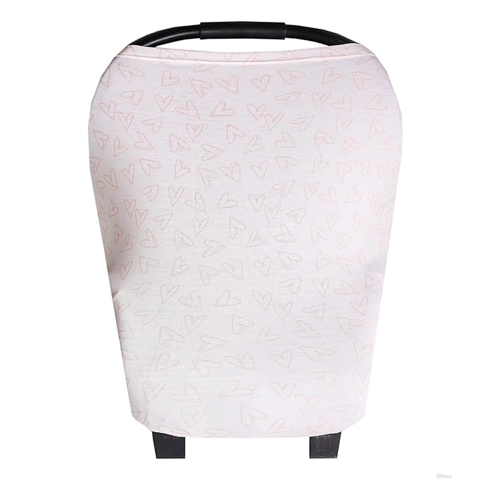 Baby Car Seat Cover Canopy and Nursing Cover Multi-Use Stretchy 5 in 1 Gift Lola by Copper Pearl