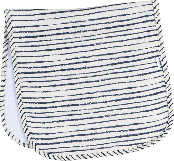 Gerber Baby Unisex Muslin Burp Cloths 5-Pack, Multi Teal Dots, Large Size 20" x 10"