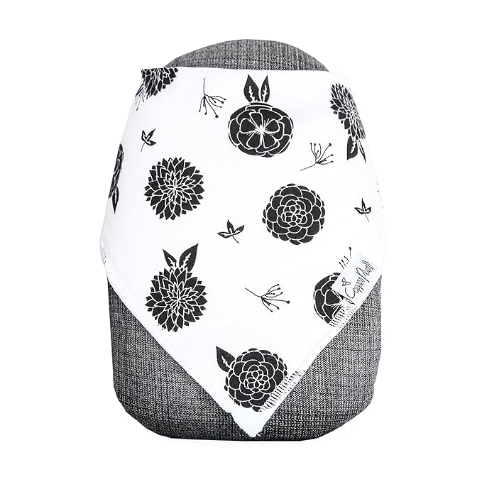 Copper Pearl 4 Pack Soft Cotton Baby Bibs for Drooling and Teething, Absorbent Drool Bibs for Baby Girl, Adjustable to Fit Newborns to Toddlers, Tons of Styles (Willow Set)