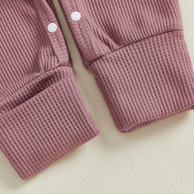 Newborn Baby Girls Rompers Knit Round Neck Long Sleeve Infant Fall Jumpsuits with Headband Coming Home Outfit