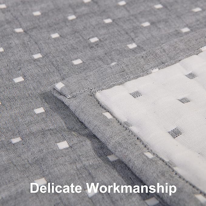 NTBAY 3 Layer Toddler Blanket, Muslin Cotton Jacquard Bed Blankets, Lightweight Thermal Baby Blanket, Super Soft and Warm Crib Blanket for All Seasons, Decoration Gift, 45"x60", Grey Dot