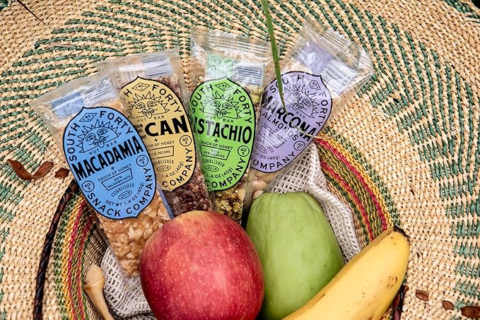 South 40 Snacks Crunchy Macadamia Nut Bar, Just 5 Ingredients, Touch of Honey (40g Bar, Pack of 12)