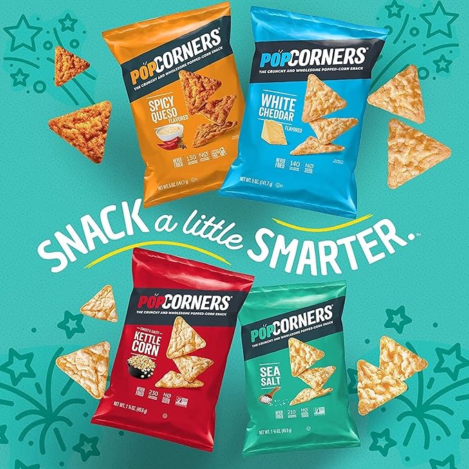 PopCorners Popped Corn Snacks, Cinnamon Crunch, 1 Ounce (Pack of 20) (Packaging May Vary)
