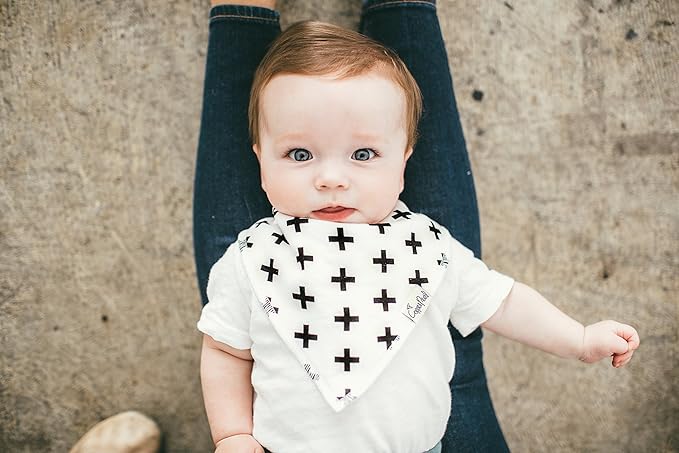 Copper Pearl Baby Bandana Drool Bibs for Drooling and Teething 4 Pack Gift Set Indie, Soft Set of Cloth Bandana Bibs for Any Baby Girl or Boy, Cute Registry Ideas for Baby Shower Gifts