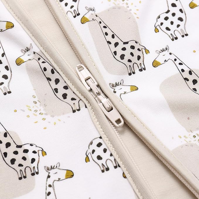 JunNeng Viscose from Bamboo Baby Boy Sleeper with Mitten Cuffs, Footless Soft Zippy Pajamas, Sleep N' Play Romper 0-18 Months