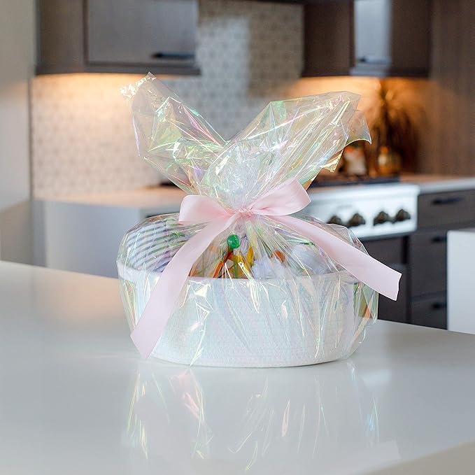 NaturalCozy 3-Piece Oval Storage Basket Set– Soft Natural Rope Woven Baskets for Storage Shelf, Toy, Nursery, Gift, Baby Shower, Pets Cat Dog Bins, Kitchen | Small Basket for Organizing (Off White)