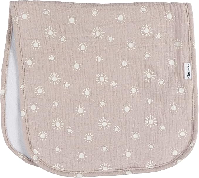 Gerber Baby Unisex Muslin Burp Cloths 5-Pack, Multi Rainbow, Large Size 20" x 10"