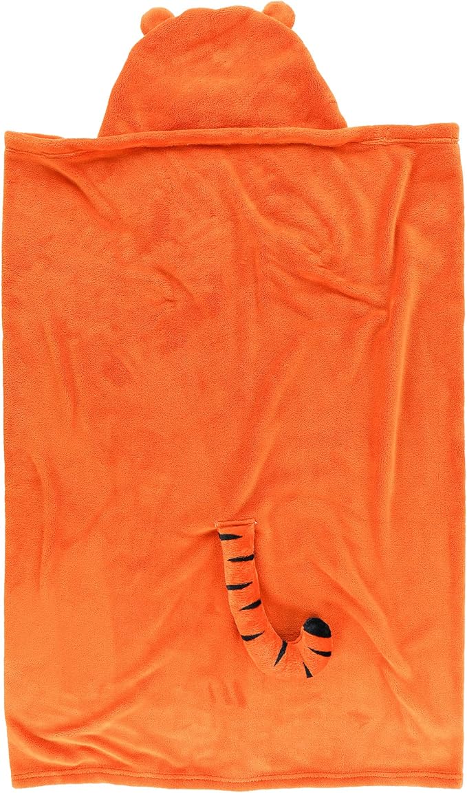 Lazy One Wearable Hooded Blanket for Kids, Animal Hooded Blanket (Tiger)