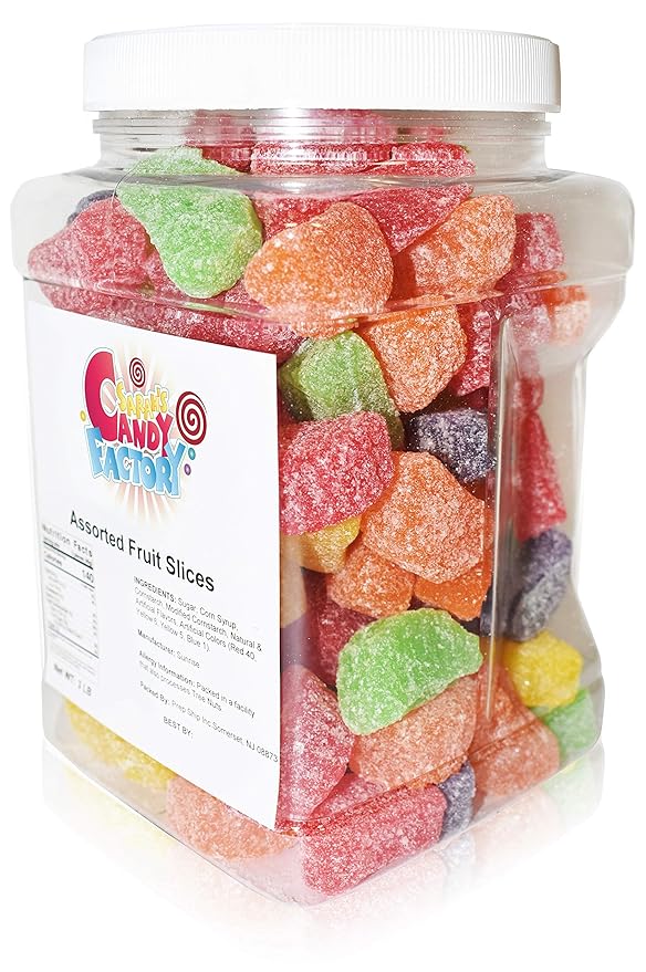 Sarah's Candy Factory Assorted Fruit Slice (3 Lbs in Jar)