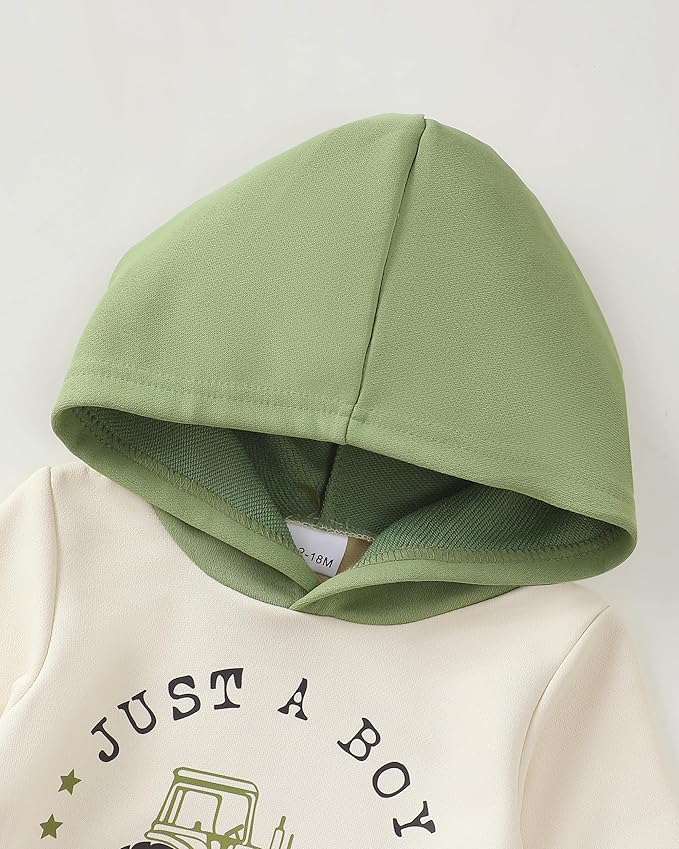 NZRVAWS Baby Boy Clothes Toddler Boy Outfit 2 3 4T 6 12 18 24 Month Fall Winter Hoodie Ripped Jeans Clothing