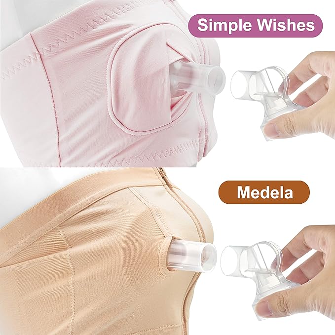 Maymom Pump Parts 2X Detachable Breastshield (24mm) with Valve Membrane and Maymom Connector,Compatible with Medela Breast Pump Parts
