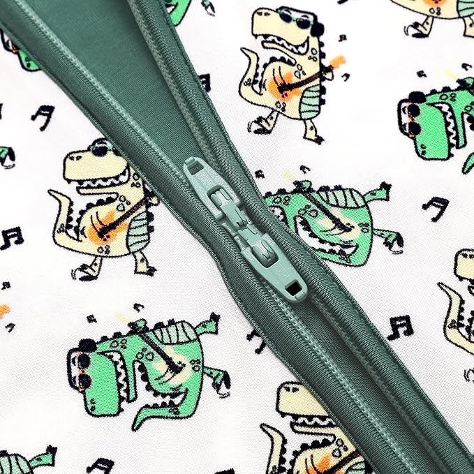 JunNeng Viscose from Bamboo Baby Boy Sleeper with Mitten Cuffs, Footless Soft Zippy Pajamas, Sleep N' Play Romper 0-18 Months