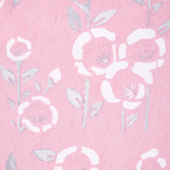 aden + anais Essentials Easy Swaddle Wrap Quick Change with Bottom Zipper, Snug Cotton Knit Baby Wrap Swaddle Blanket for Newborns, TOG 1.0, 3-Pack, Pink Stencil, 0-3 Months, Small/Medium