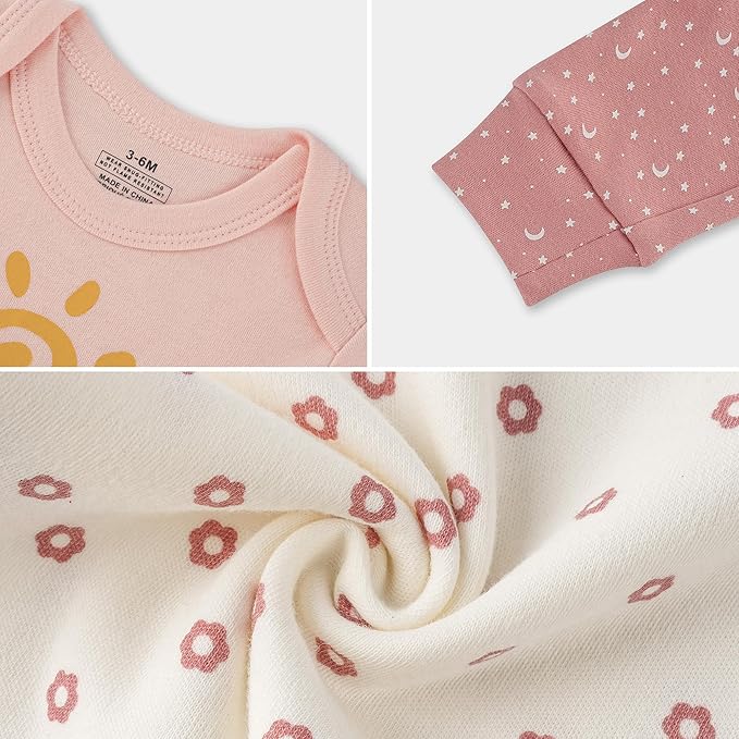 Baby Newborn Layette 10-Piece Sets Cotton Bodysuits Pants Sets for Baby Boys Girls Toddler Unisex Baby Gift Set