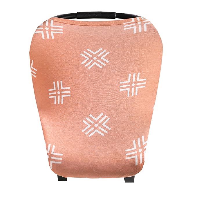 Copper Pearl Multi-Use Cover: Car Seat Covers, Nursing Cover, and Stroller Cover for Sun - Stretchy Fabric, All-Season Use, Stylish Designs, Easy Access for Moms - Mesa