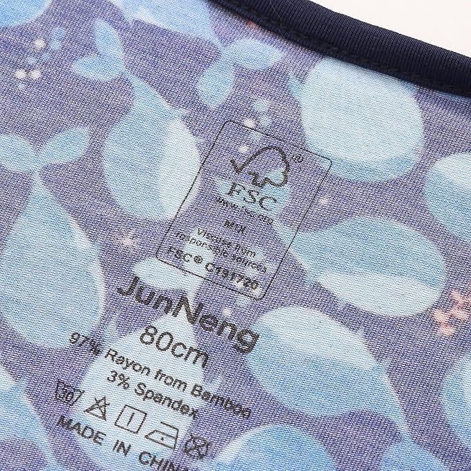 JunNeng Viscose from Bamboo Baby Boy Sleeper with Mitten Cuffs, Footless Soft Zippy Pajamas, Sleep N' Play Romper 0-18 Months