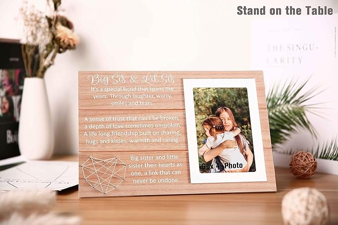 Big Sister Gift- Little Sister Present-Birthday Graduation Farewell Christmas Gifts for Sis-Sis Wooden Picture Frame-Photo Frame Present- It's a Special Bond That Spans the Years