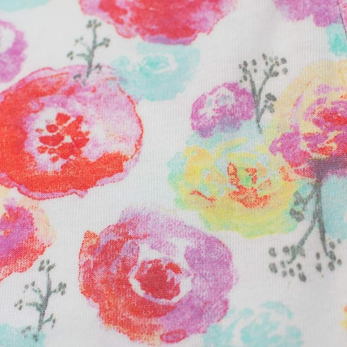 HonestBaby Non-Slip Footed Pajamas One-Piece Sleeper Zip-Front Pjs 100% Organic Cotton for Baby Girls