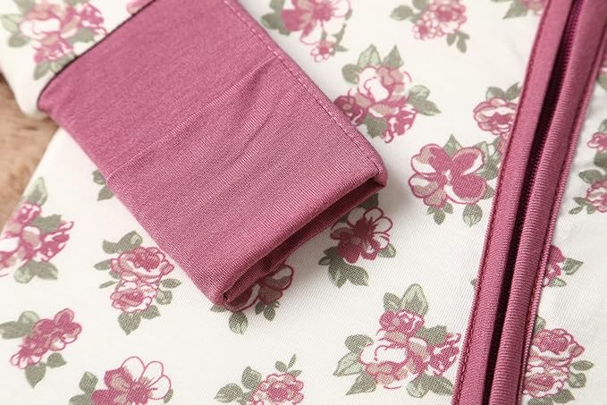 OPAWO Viscose from Bamboo Baby Pajamas Girl 2pack Mittens Cuff 2 Way Zipper Soft Footless Sleeper Baby Boy One-Piece Romper