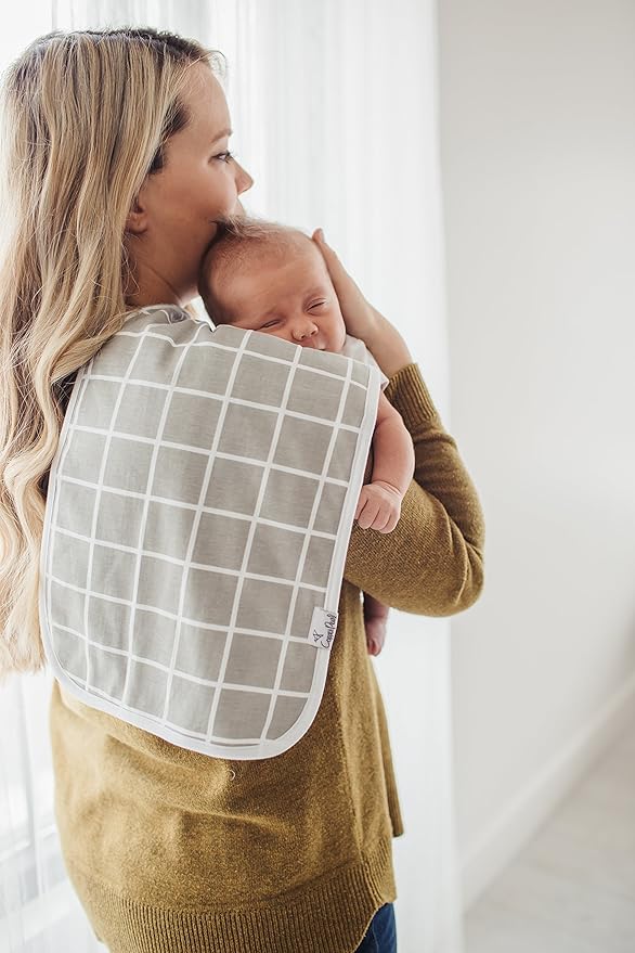 Copper Pearl Baby Burp Cloth Large 21''x10'' Size Premium Absorbent Triple Layer 3 Pack Gift Set “Urban Set