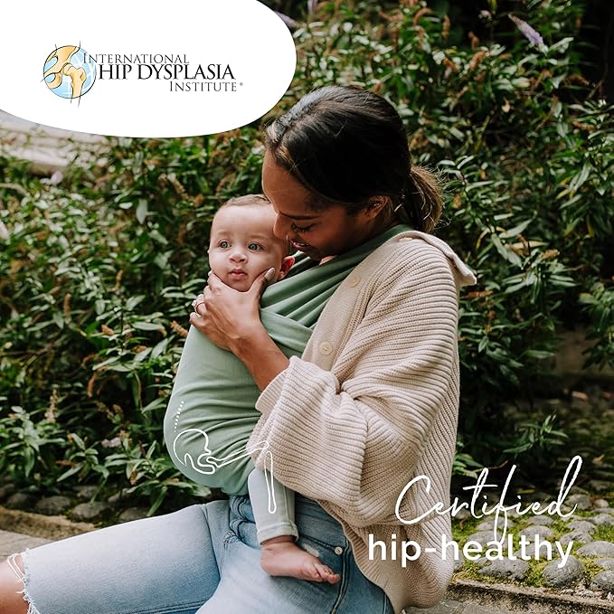 Boba Baby Wrap Carrier – Original Baby Sling Carrier for Newborns (7–35 lbs), Soft, Secure, Hands-Free & Ergonomic, Ideal for Comfortable Bonding, New Parents (Sage Green)